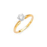 0.25 Carat Diamond High-Polish Engagement Ring in 14K Gold