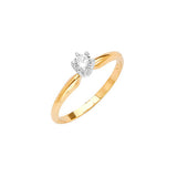 0.15 Carat Diamond High-Polish Engagement Ring in 14K Gold