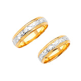 Two-Piece Wedding Ring in 14K Two-Tone Gold