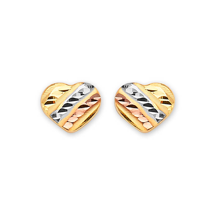 Amazon.com: 14K Tri Color Gold Tri-color Polished 2.5mm Twisted Hoop  Earrings: Clothing, Shoes & Jewelry